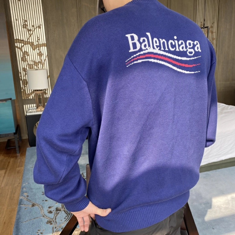  [BALENCIAGA] 발렌시아가 웨이브로고 니트 스웨터 628743 T3176 4540