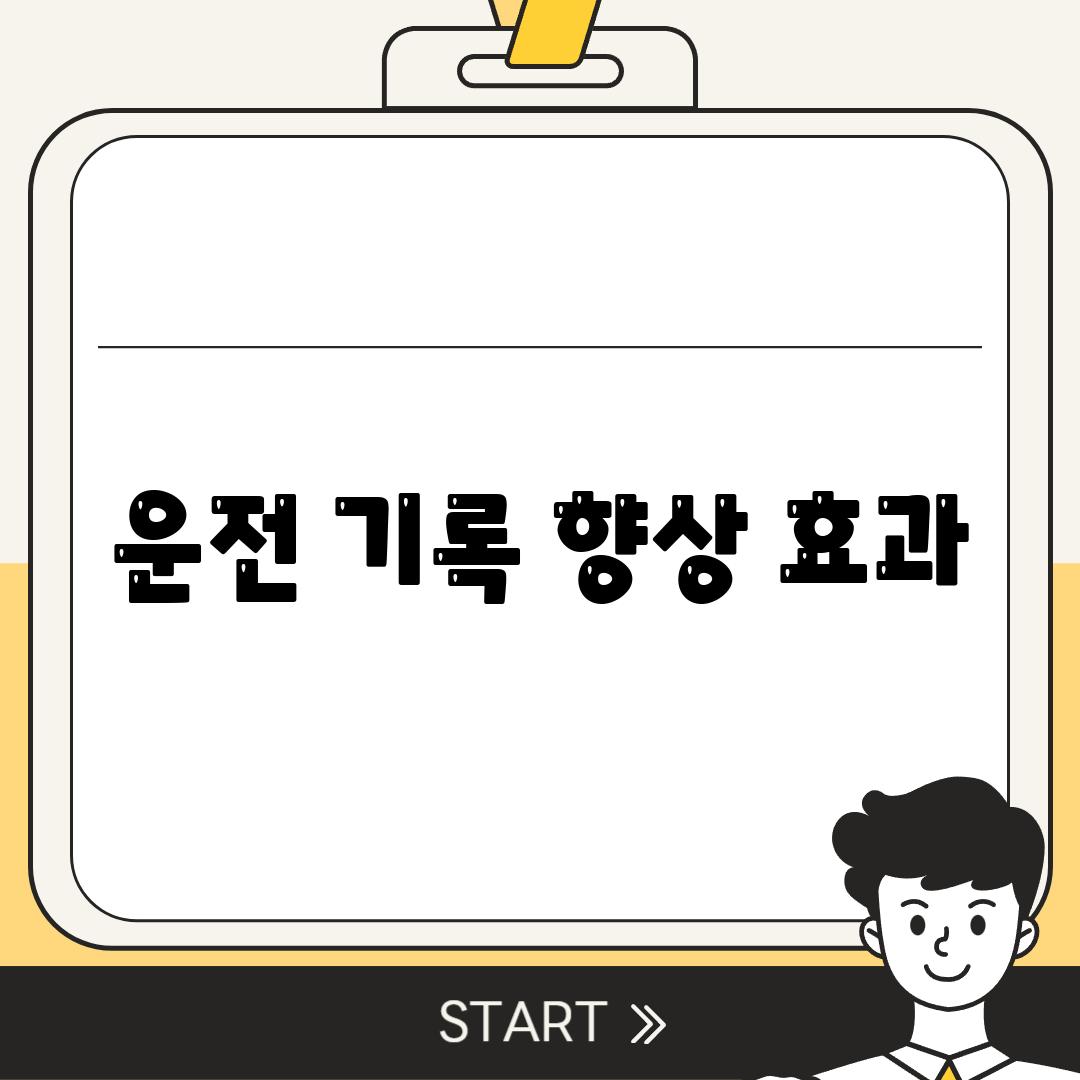 운전 기록 향상 효과