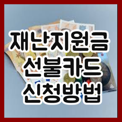  재난지원금 선불카드 신청