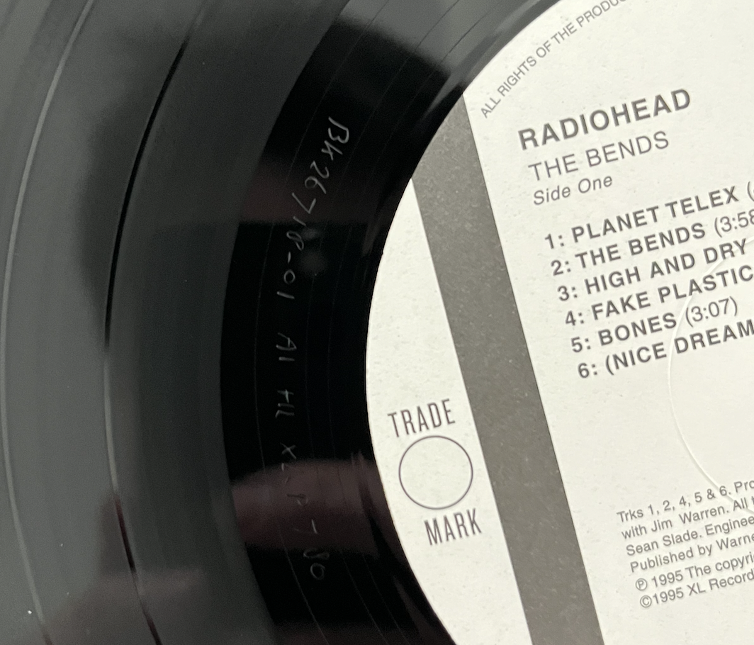 Radio head the bends LP 글씨