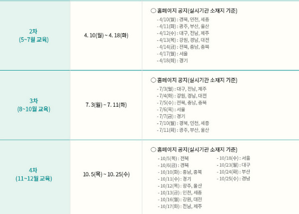 교육일정