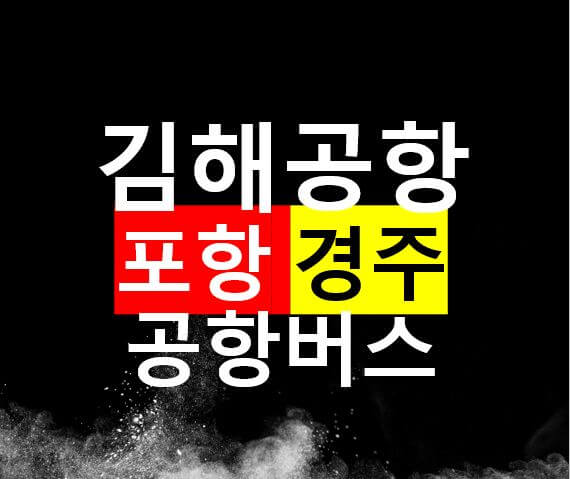  포항 경주 김해공항버스 / 포항 경주 시외버스터미널 / 시간표, 노선도, 요금, 정류장