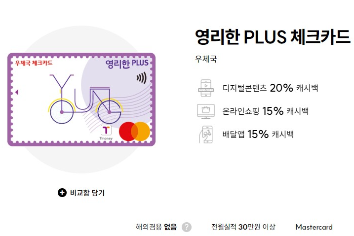 우체국 체크카드 비교: 개이득 vs 영리한plus 추천 4