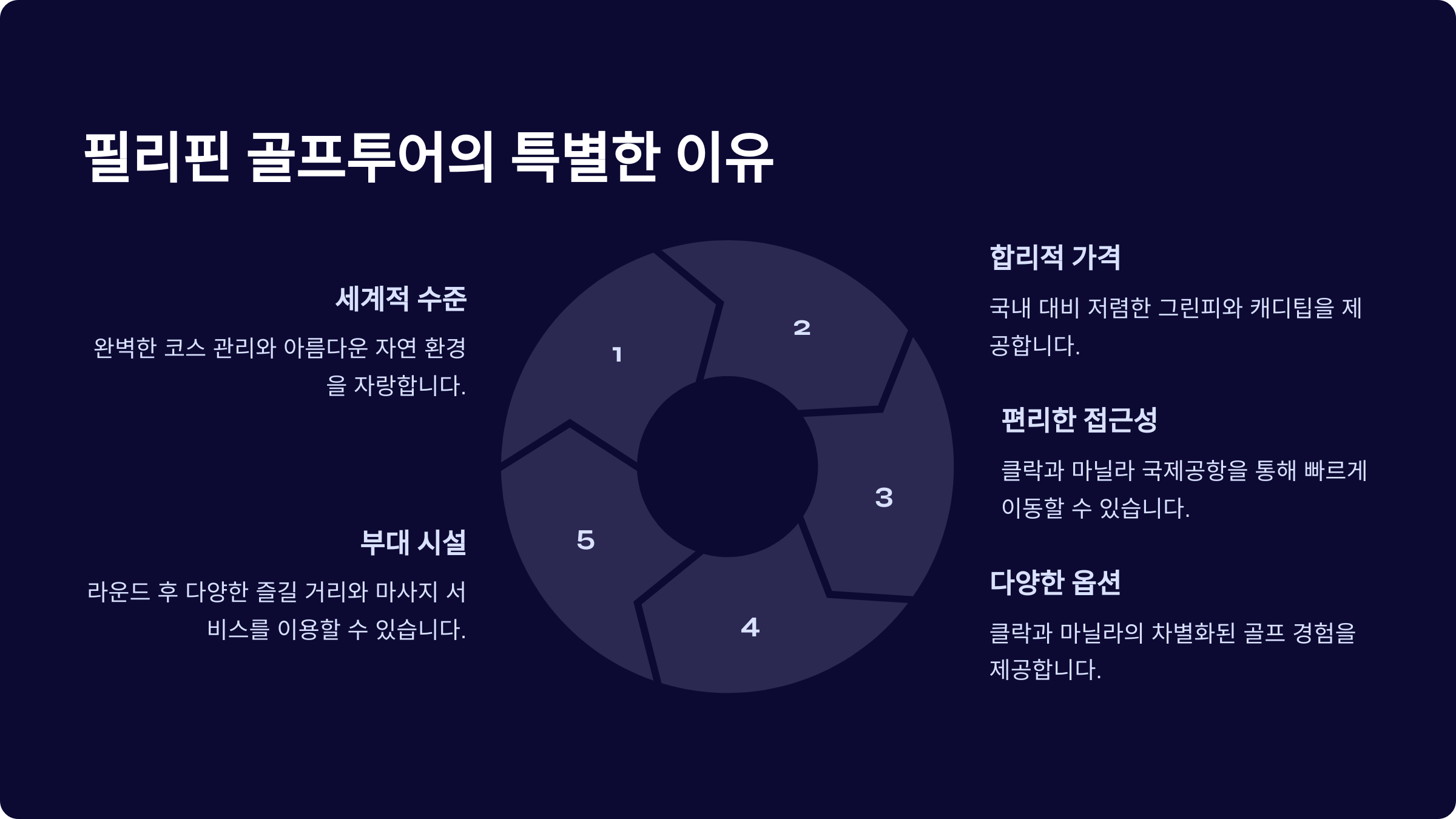 필리핀 골프투어의 특별한 이유