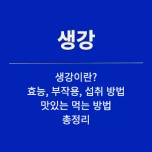 생강 맛있게 먹는 방법&#44; 효능&#44; 부작용 총정리 썸네일