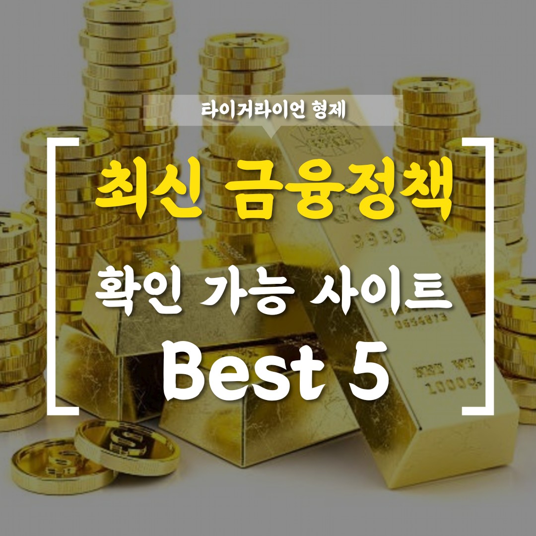  최신 금융정책(정보)을 확인할 수 있는 사이트 BEST 5 소개