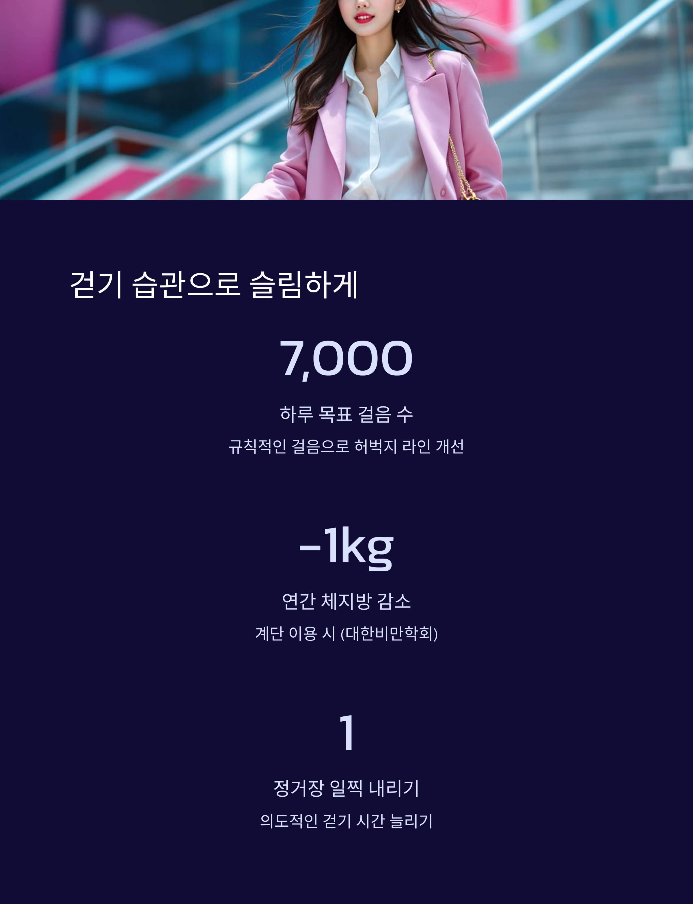 걷기 습관으로 슬림하게