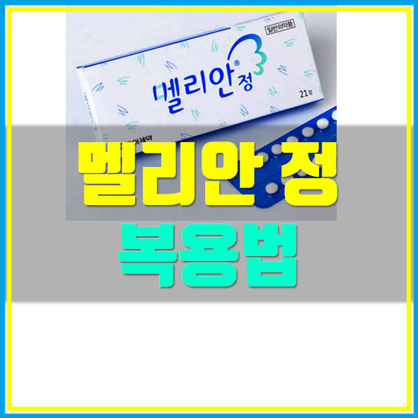  멜리안 복용법 부작용