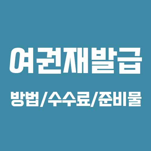 여권 재발급 방법