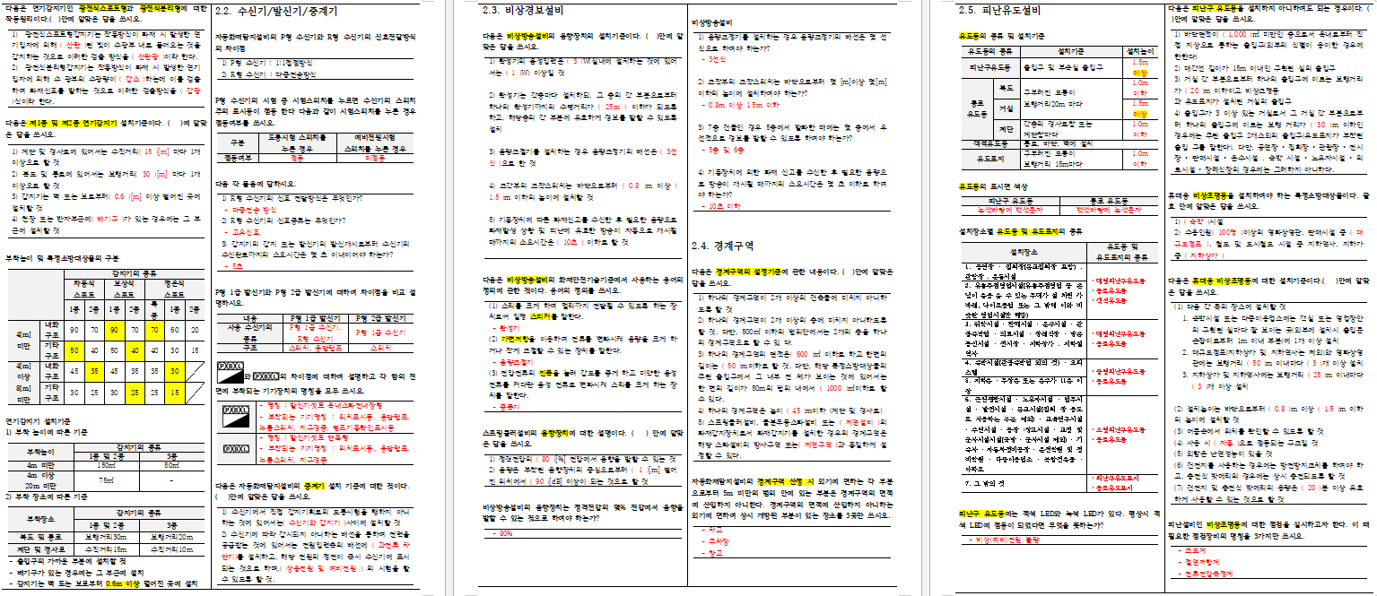 소방설비기사 요점정리 PDF