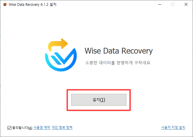 Wise Data Recovery 설치