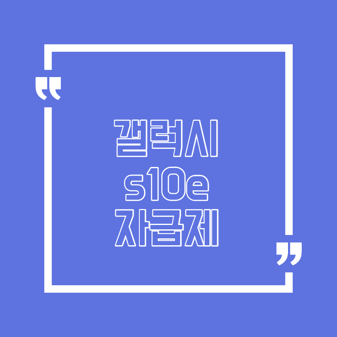  갤럭시 s10e 자급제 차라리