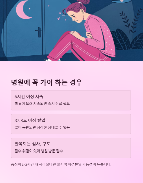 병원에 꼭 가야 하는 경우