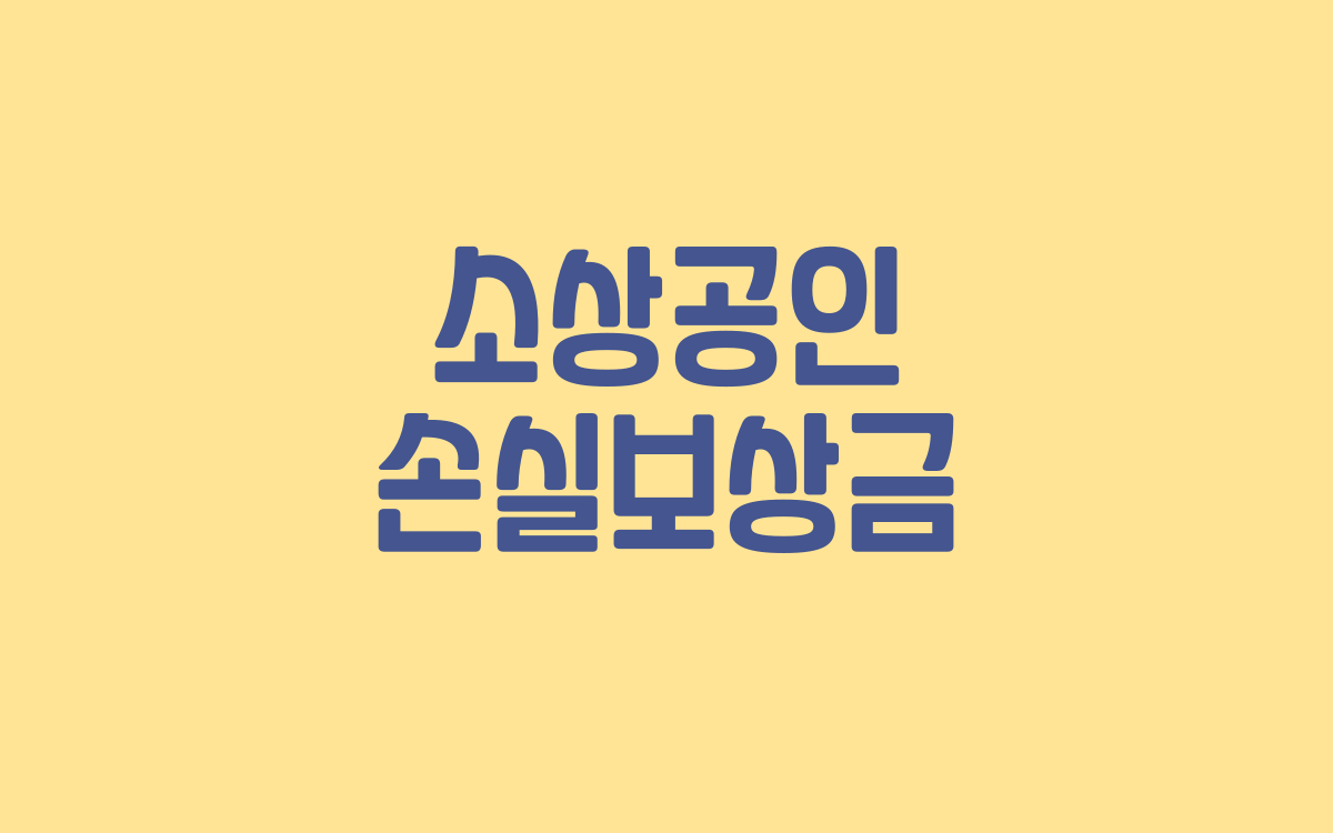  소상공인 손실보상금