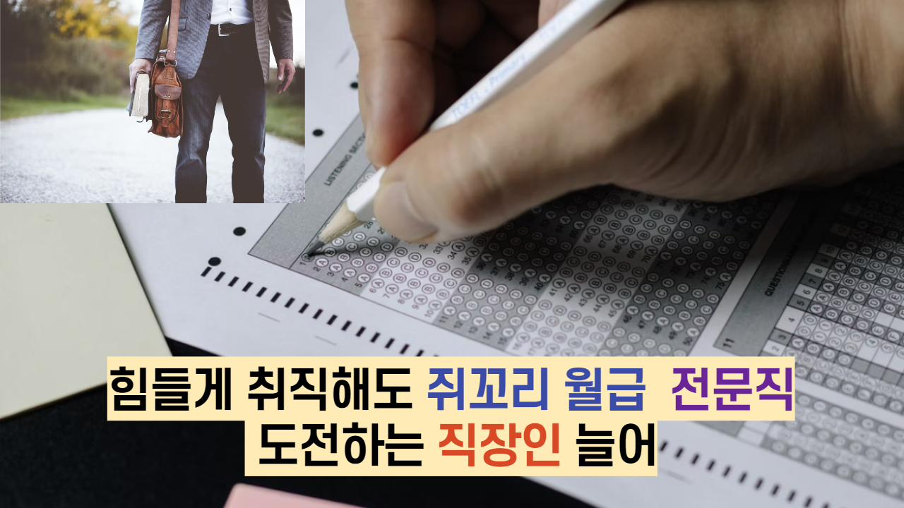  힘들게 취직해도 쥐꼬리 월급 전문직을 도전하는 직장이 늘어