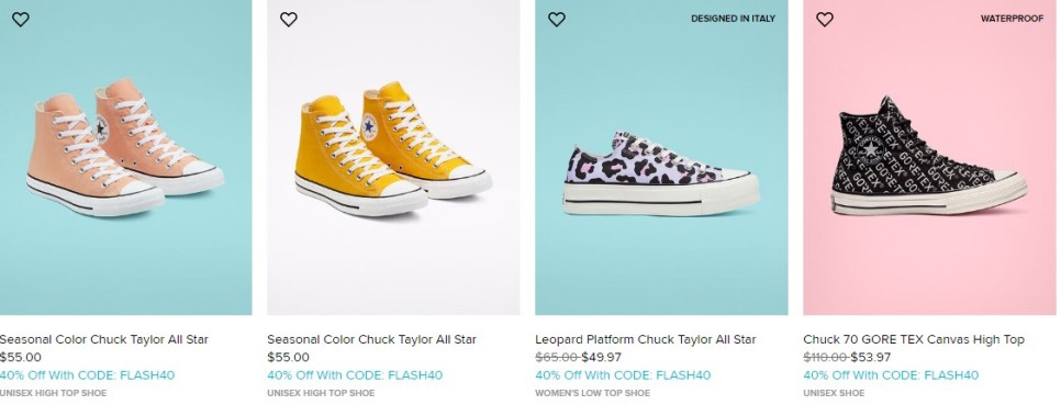  컨버스 converse 세일제품 추가 40% 할인코드 척테일러스 스니커즈