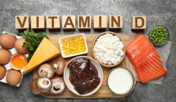 비타민D가-많은-음식들이-도마위에-올려져-있다
