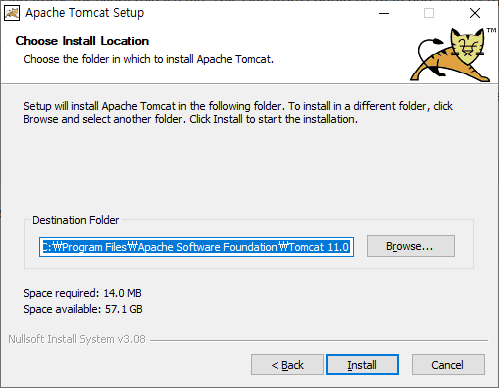 Choose Install Location