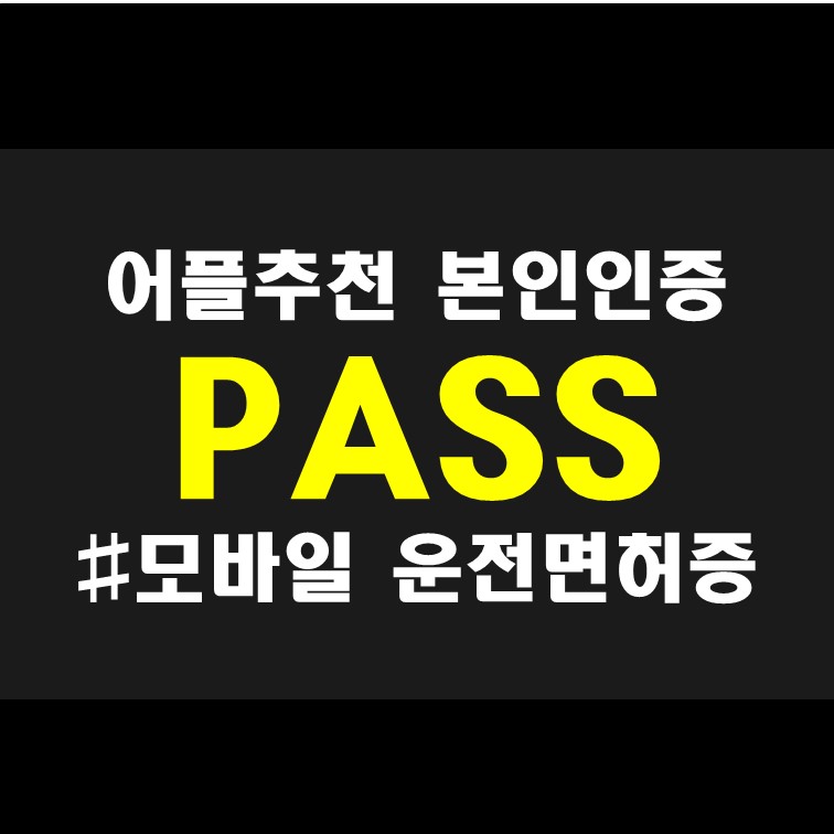  모바일 운전면허증 발급도 가능한 본인 인증어플 pass
