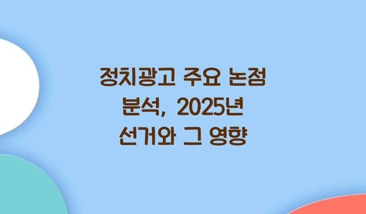 정치광고 주요 논점