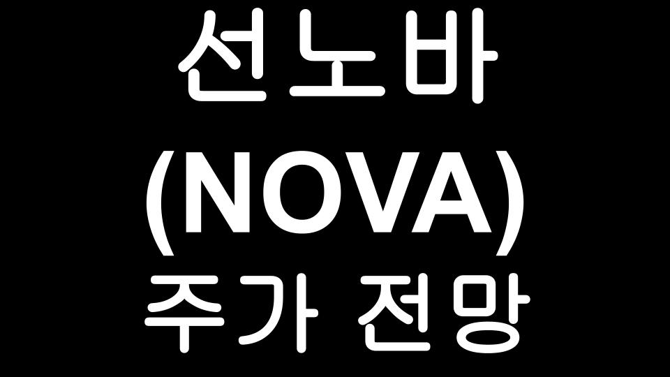  선노바(NOVA) 주가 전망 - Sunnova Energy 주거용 태양광 회사