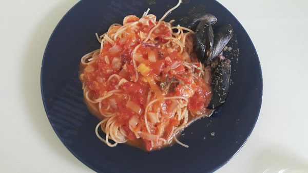  해물토마토 스파게티