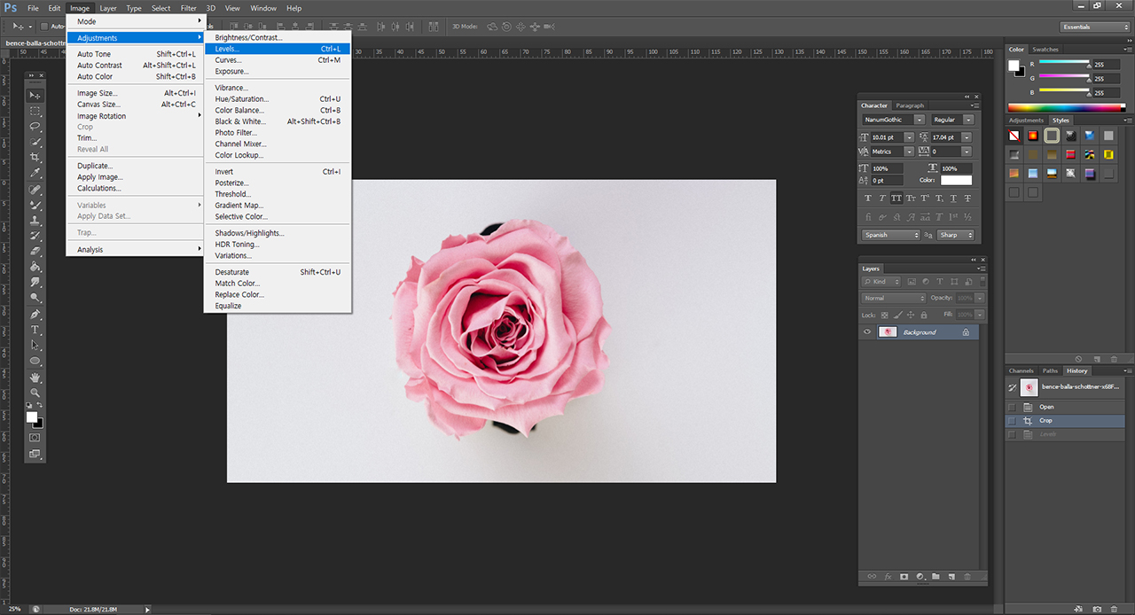 포토샵 색상보정1