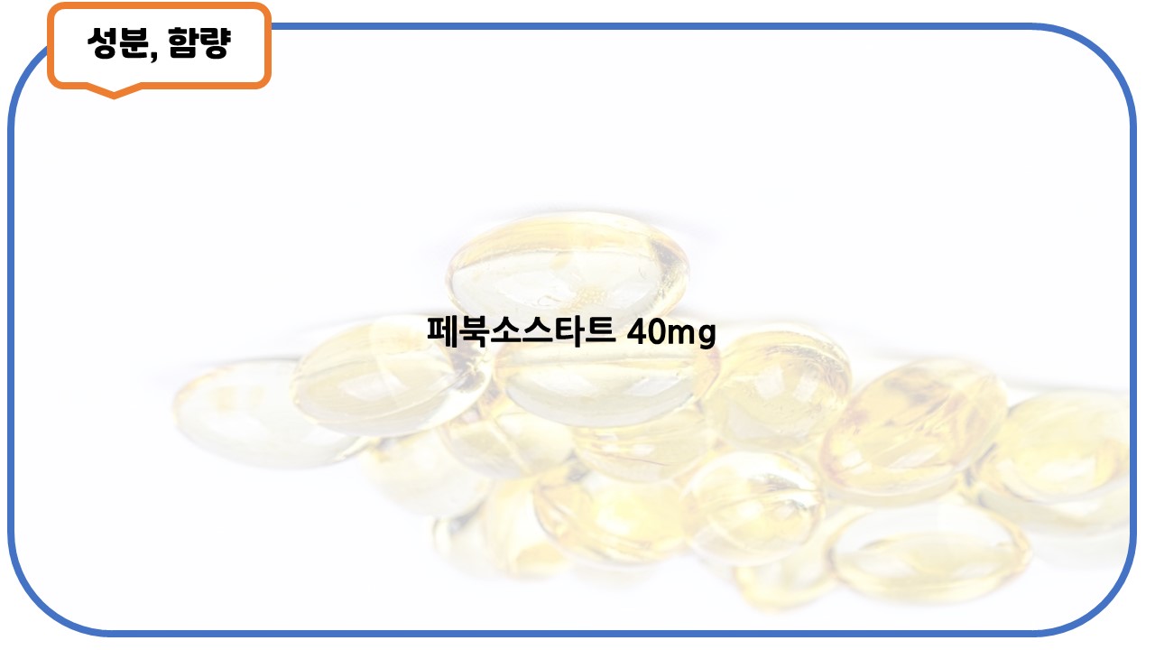 페소린정 40mg 성분