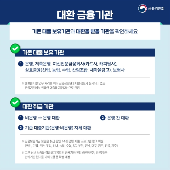 소상공인 저금리 대환 프로그램 신청방법 자격 대상