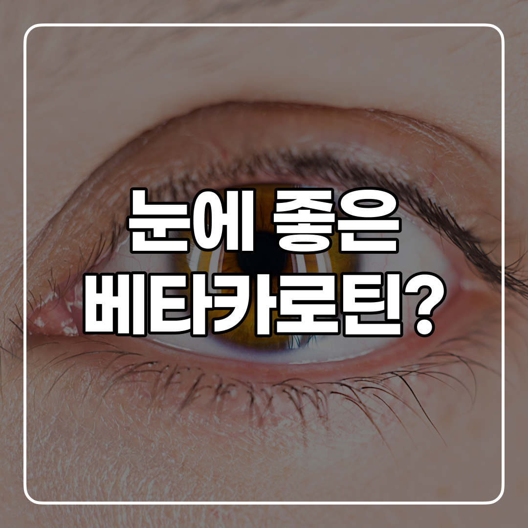  베타카로틴 : 눈 건강에 좋다?(효능 및 부작용)