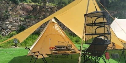 양산 진수캠프닉 텐트 개방형 s형