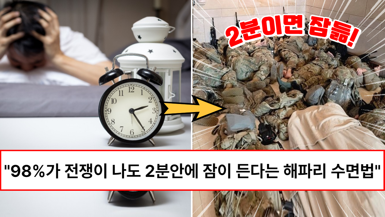 “딱 2분이면 잠듭니다” 전쟁통에 폭탄이 터지고 시끄러워도 98%가 단 2분안에 잠들 수 있다는 기적의 수면방법 “딱 2분이면 잠듭니다” 전쟁통에 폭탄이 터지고 시끄러워도 98%가 단 2분안에 잠들 수 있다는 기적의 수면방법