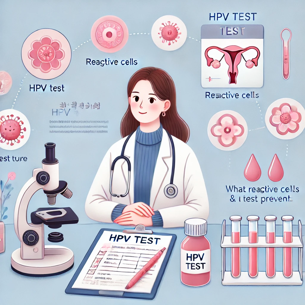 자궁경부암 HPV 검사&amp;#44; 반응성 세포 1
