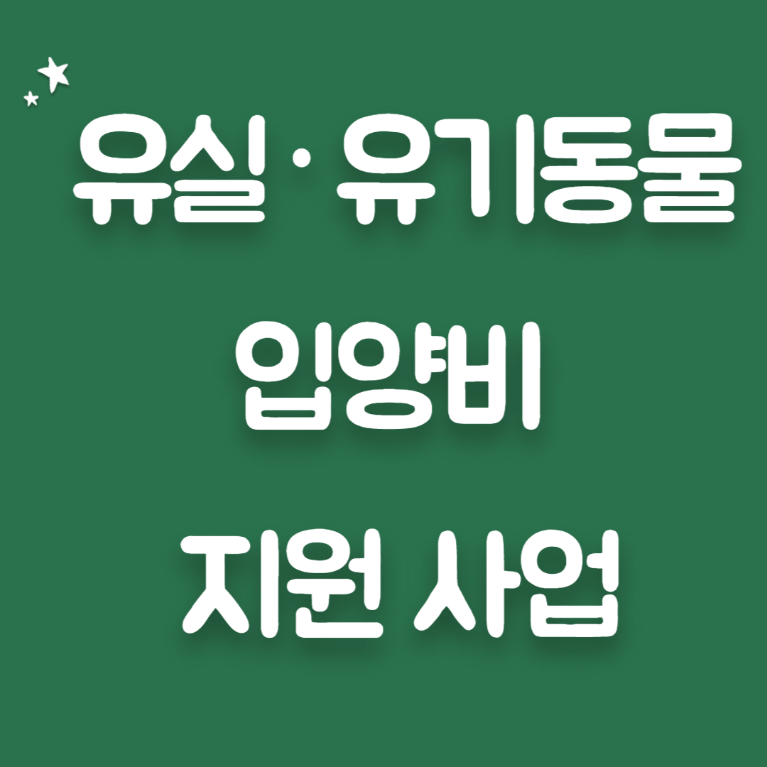  유기견, 유기묘 입양하고 입양비 지원 받으세요!