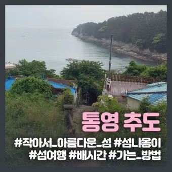 통영 추도 배시간표 배편 예매 요금 예약_3