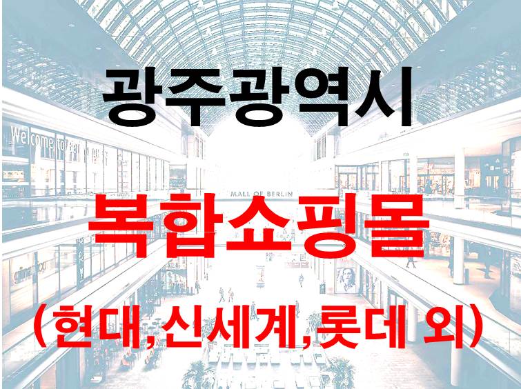 광주 복합쇼핑몰 - 광주 신세계 - 광주 더현대 - 롯데 광주 프리미엄 아울렛