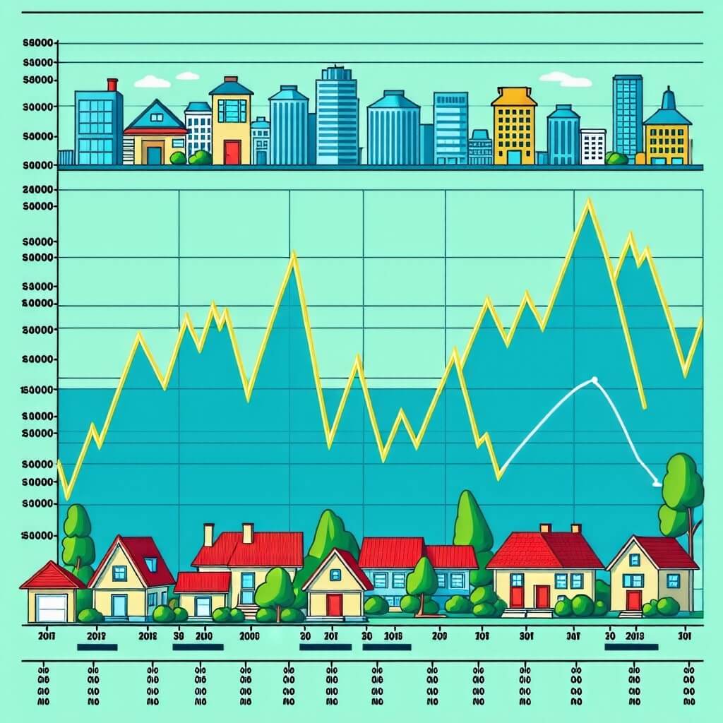 부동산 투자 그래프 - 부동산 시장의 변화를 보여주는 그래프. 