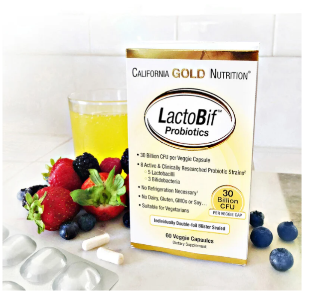  장내 건강을 위한 유산균 락토비프 (California Gold Nutrition, LactoBif 유산균)