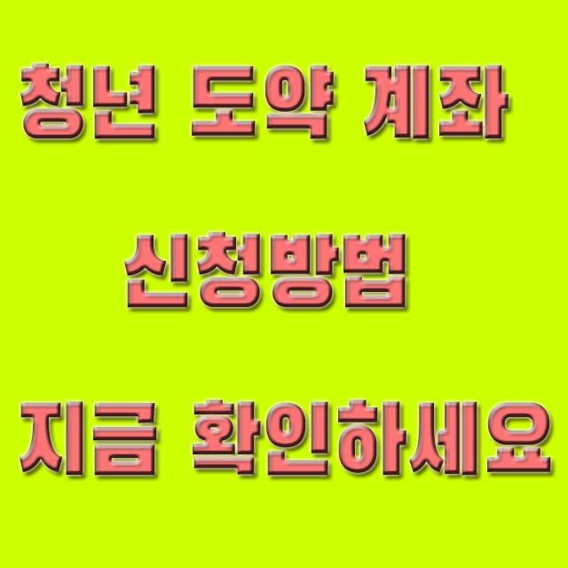청년도약계좌 신청방법 사진