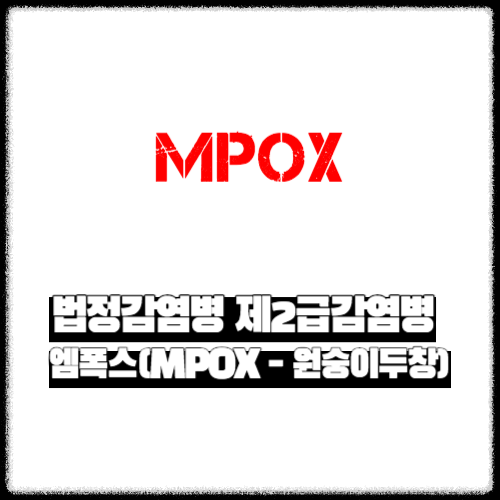 법정감염병 제2급감염병 &#124; 엠폭스(MPOX - 원숭이두창) 이란? 원인&#44; 증상&#44; 진단&#44; 치료&#44; 예방