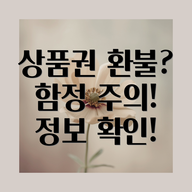 상품권 환불 불가