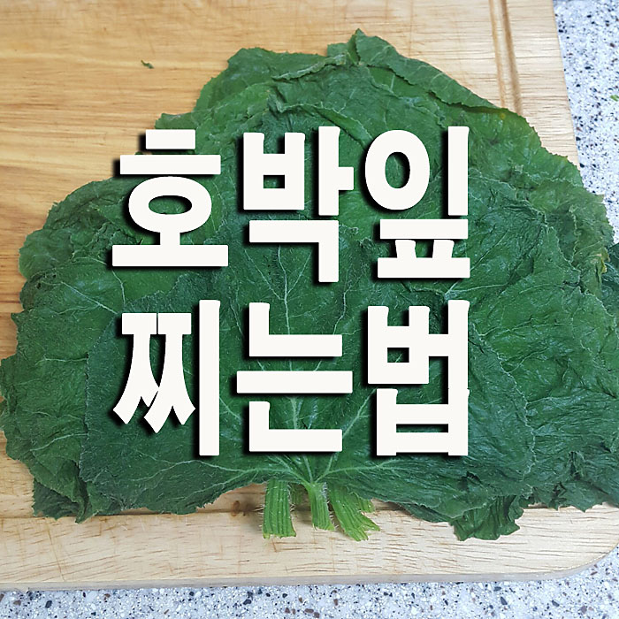  호박잎 찌는법 어렵지 않네요
