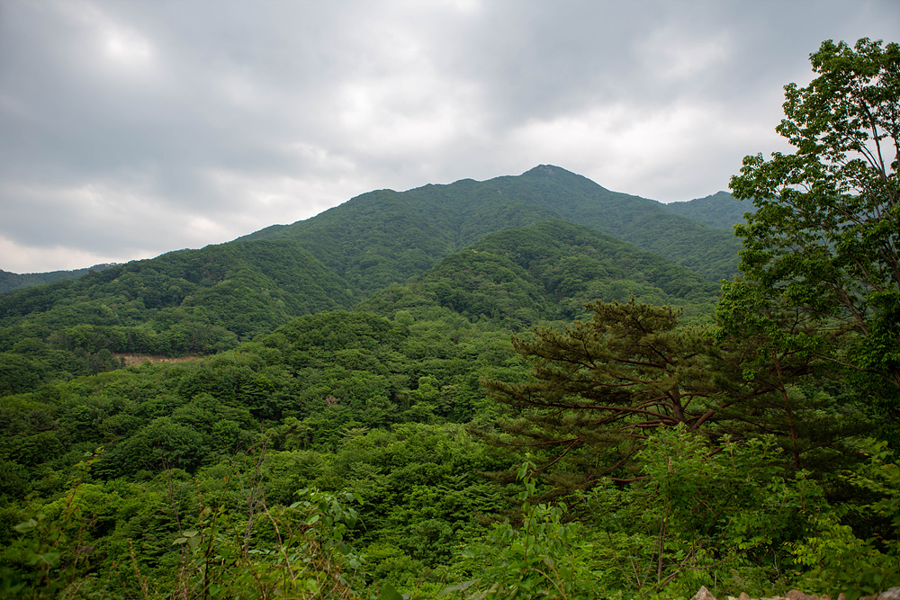 경기둘레길 가평 18코스를 걸으면서 본 명지산.