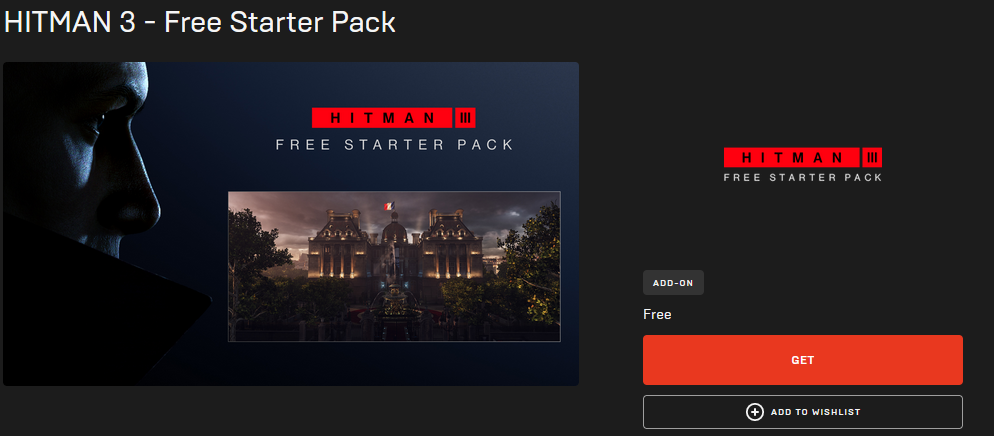  [게임 무료 배포]히트맨 3 스타터 팩(HITMAN 3)