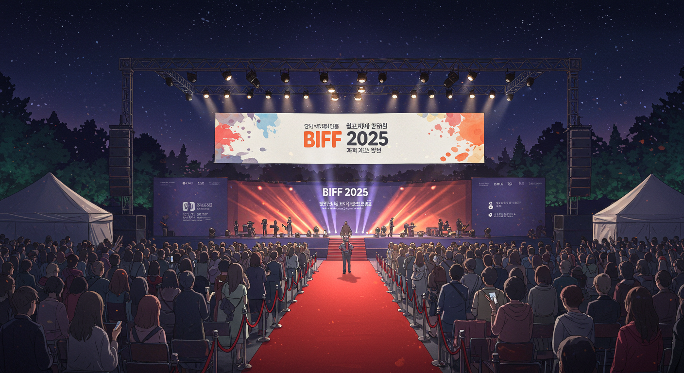 BIFF 2025 개막식 레드카펫과 축제 현장 전경