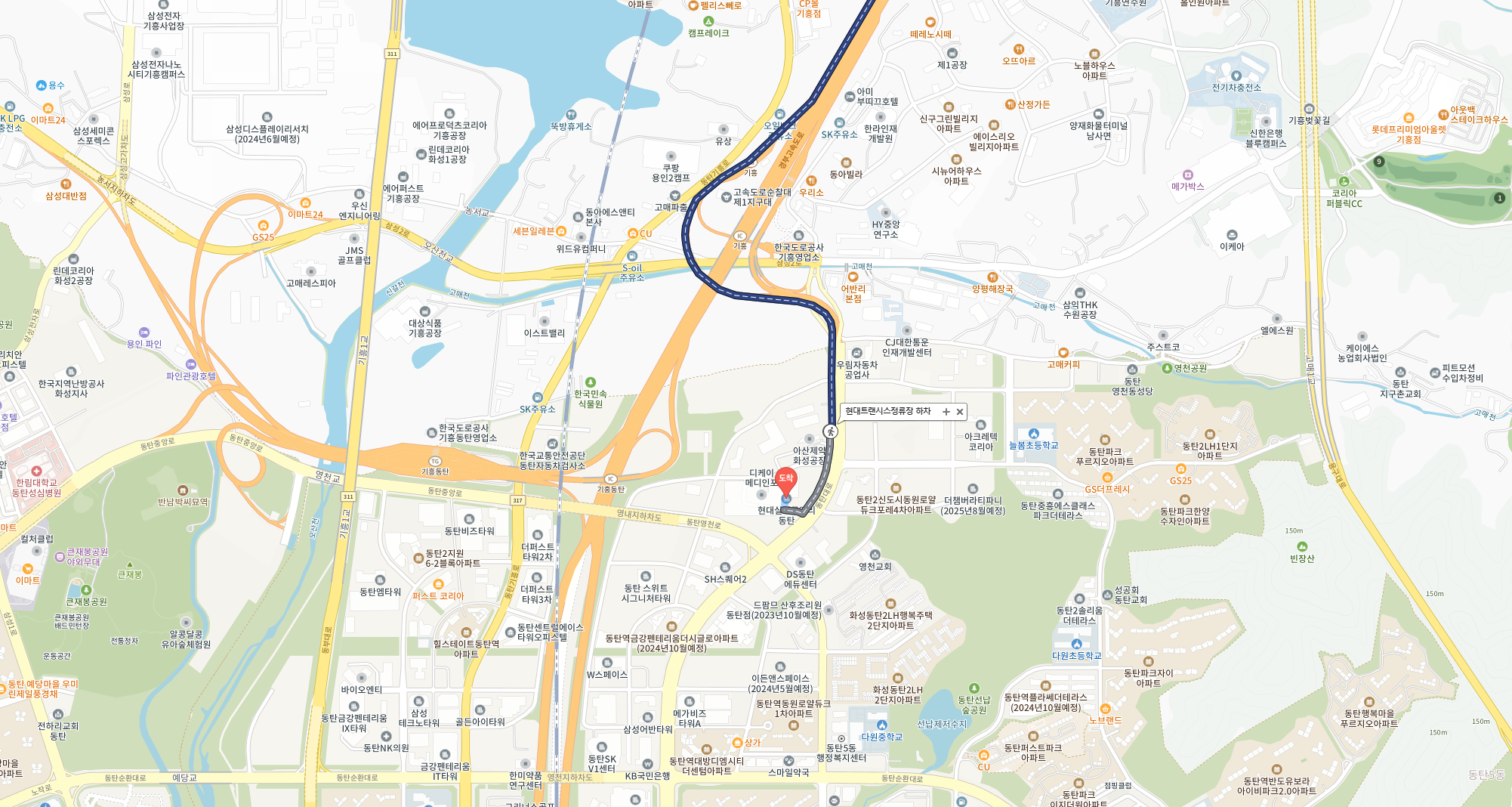 화성 동탄 지식산업센터 가는길