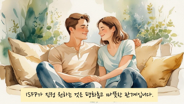 ISFP가 원하는 것은 평화롭고 따뜻한 관계입니다에 관한 그림