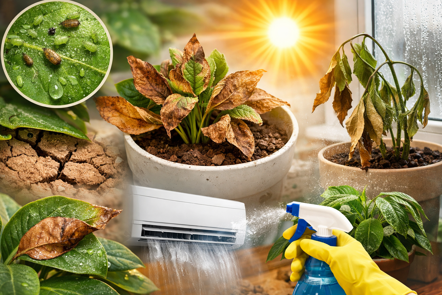 식물 잎이 갈색으로 마르는 이유