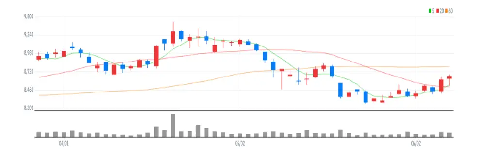 현대그린푸드 차트