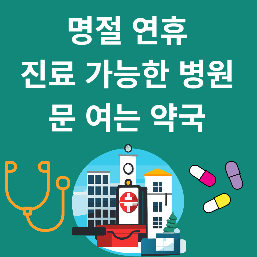 명절 연휴 진료 병원&#44; 약국